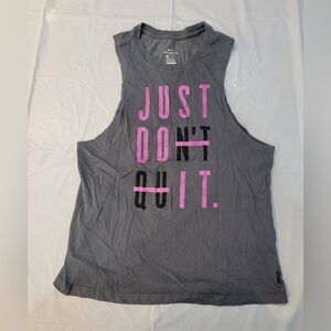 Nike Gray Tee with Pink Accents